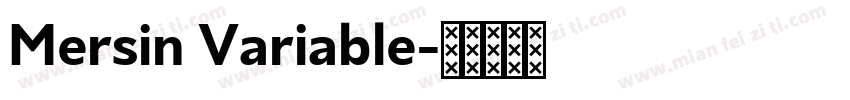Mersin Variable字体转换